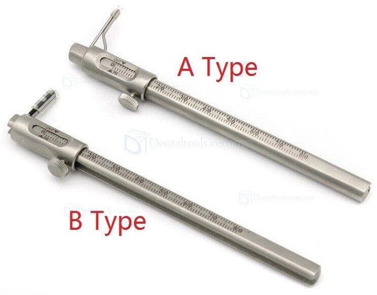 Dental Orthodontic Sliding Caliper 0-80mm Implant Measuring Gauge Scale
